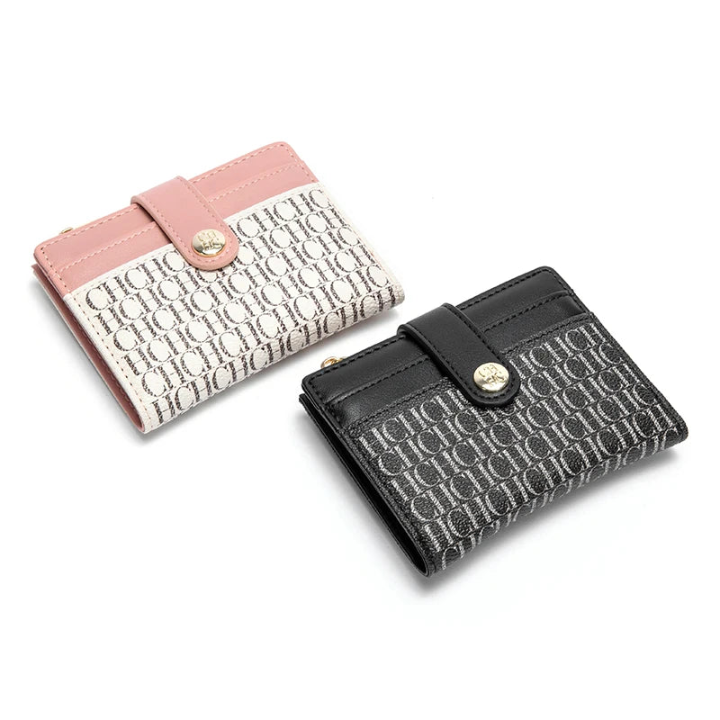 Fashion Classic Retro Men'S and Women'S Universal Wallet Letter Printed Portable Card Bag Zero Wallet Wallet