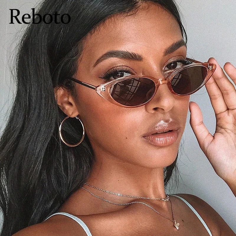 Brand New Women Small Cat Eye Sunglasses Ladies Summer Vintage Red Pink Cute Glasses Retro Cat Eye Eyewear Oculos De Sol UV400