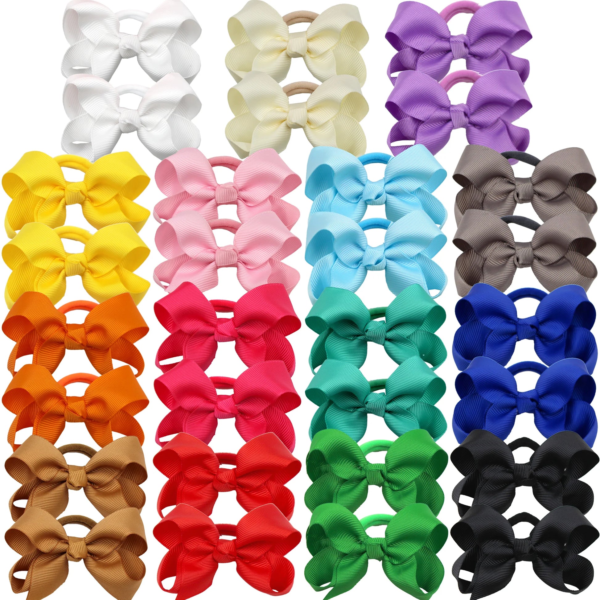 Boutique Hair Bows Elastic Ties Kids Children Rubber Bands Ponytail Holders Hair Bands for Baby Girls Gifts