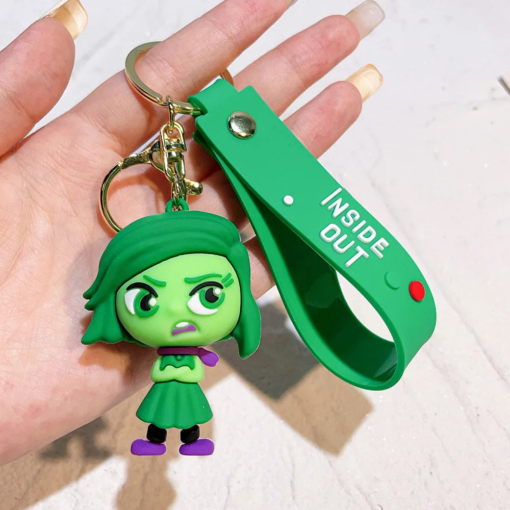 Inside Out 2 Keychain Kawaii Pendant Personality Creative Anime Anxiety Ennui Envy Cute Girls Bag Car Keychain Toys Gifts