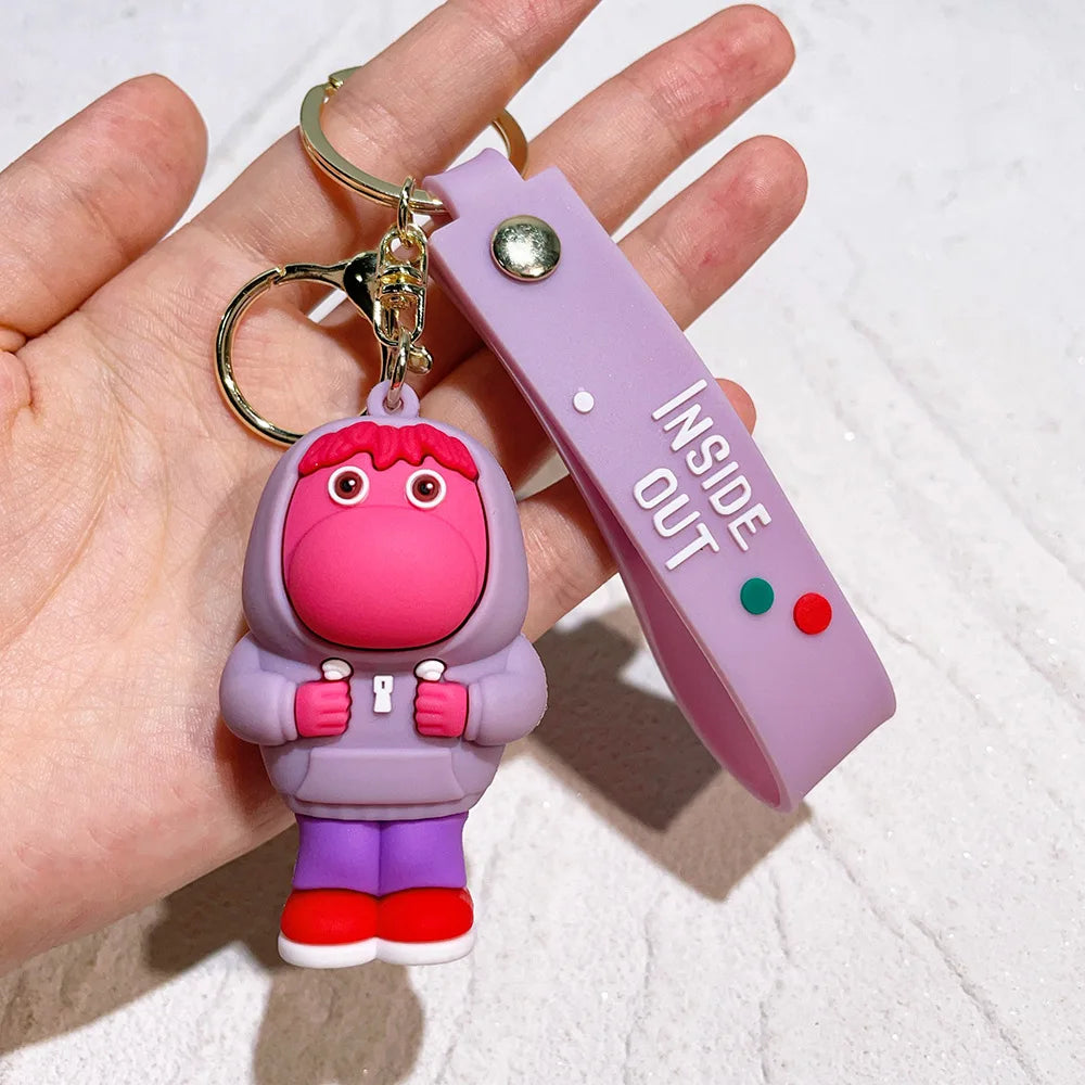 Inside Out 2 Keychain Kawaii Pendant Personality Creative Anime Anxiety Ennui Envy Cute Girls Bag Car Keychain Toys Gifts