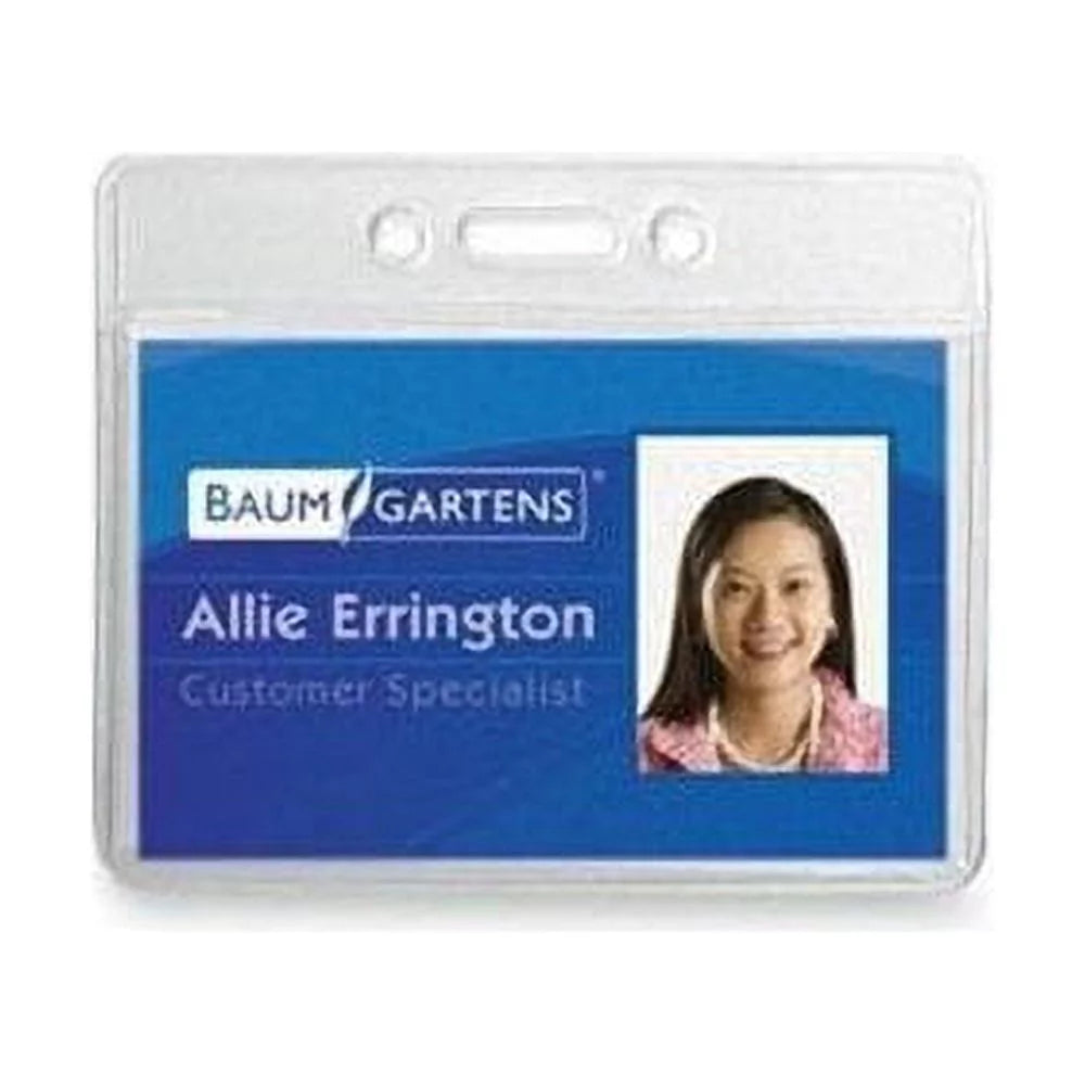 Badge Holder Horizontal 12Pk, Clear