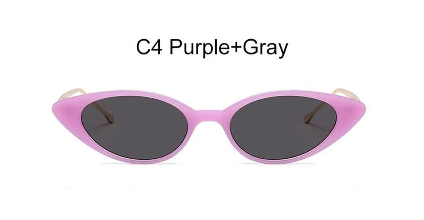 Brand New Women Small Cat Eye Sunglasses Ladies Summer Vintage Red Pink Cute Glasses Retro Cat Eye Eyewear Oculos De Sol UV400