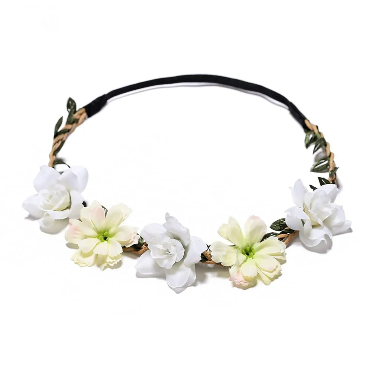 6 PCS Flower Crown for Women Girls Flower Headbands Flower Girl Headpiece Bride Bridesmaid Wedding Headdress Boho Flower Head Ba