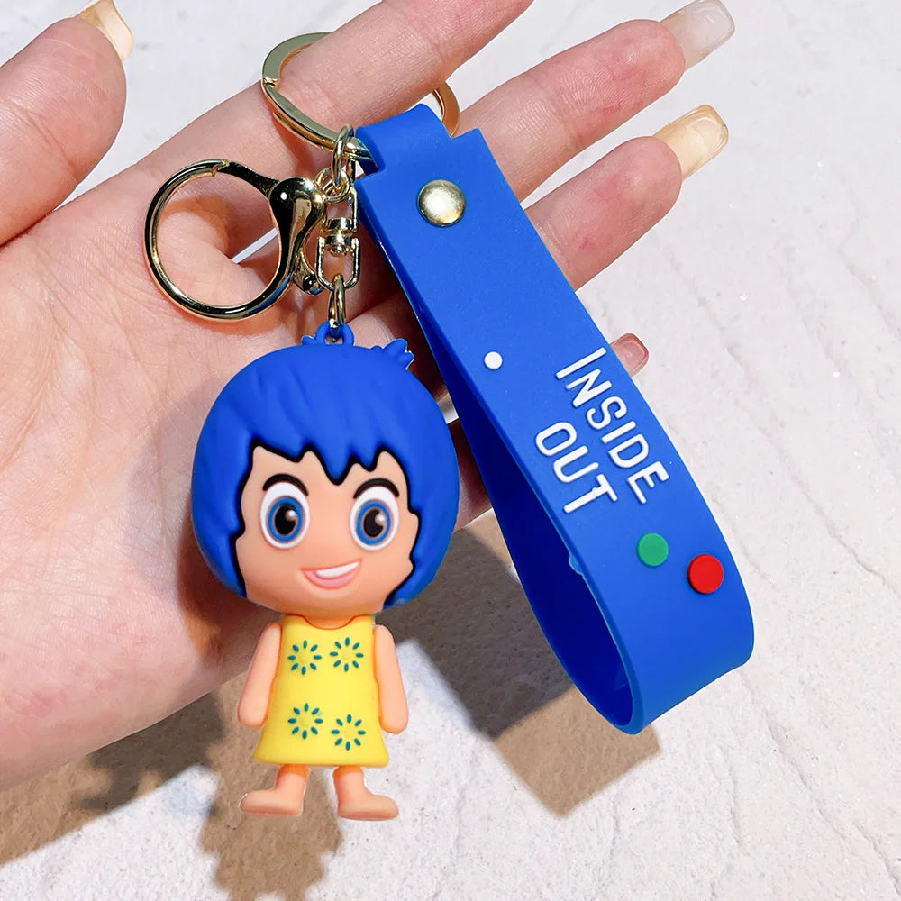 Inside Out 2 Keychain Kawaii Pendant Personality Creative Anime Anxiety Ennui Envy Cute Girls Bag Car Keychain Toys Gifts