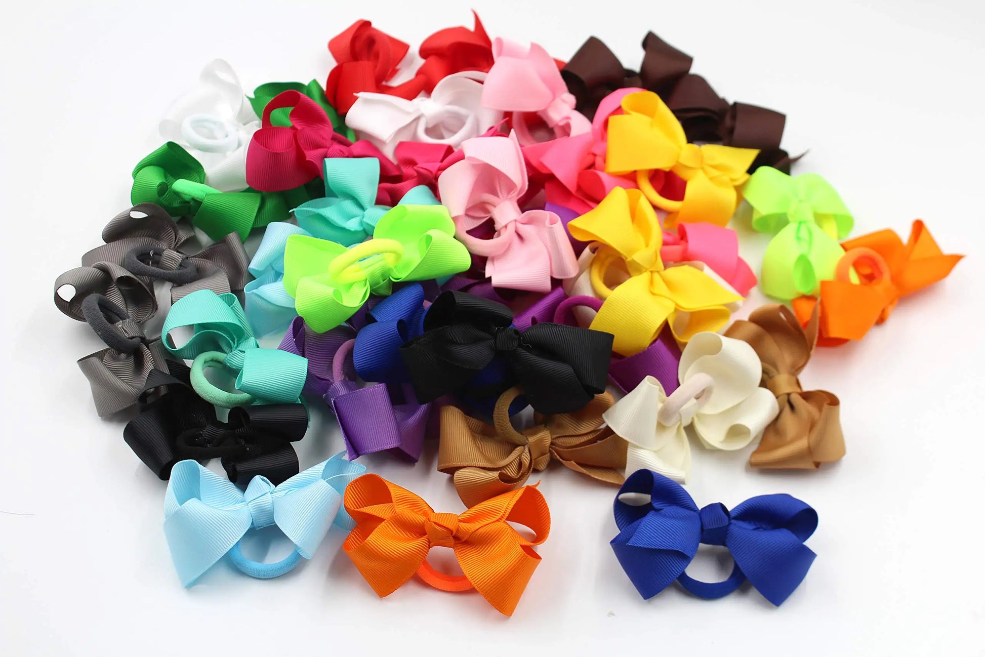 Boutique Hair Bows Elastic Ties Kids Children Rubber Bands Ponytail Holders Hair Bands for Baby Girls Gifts