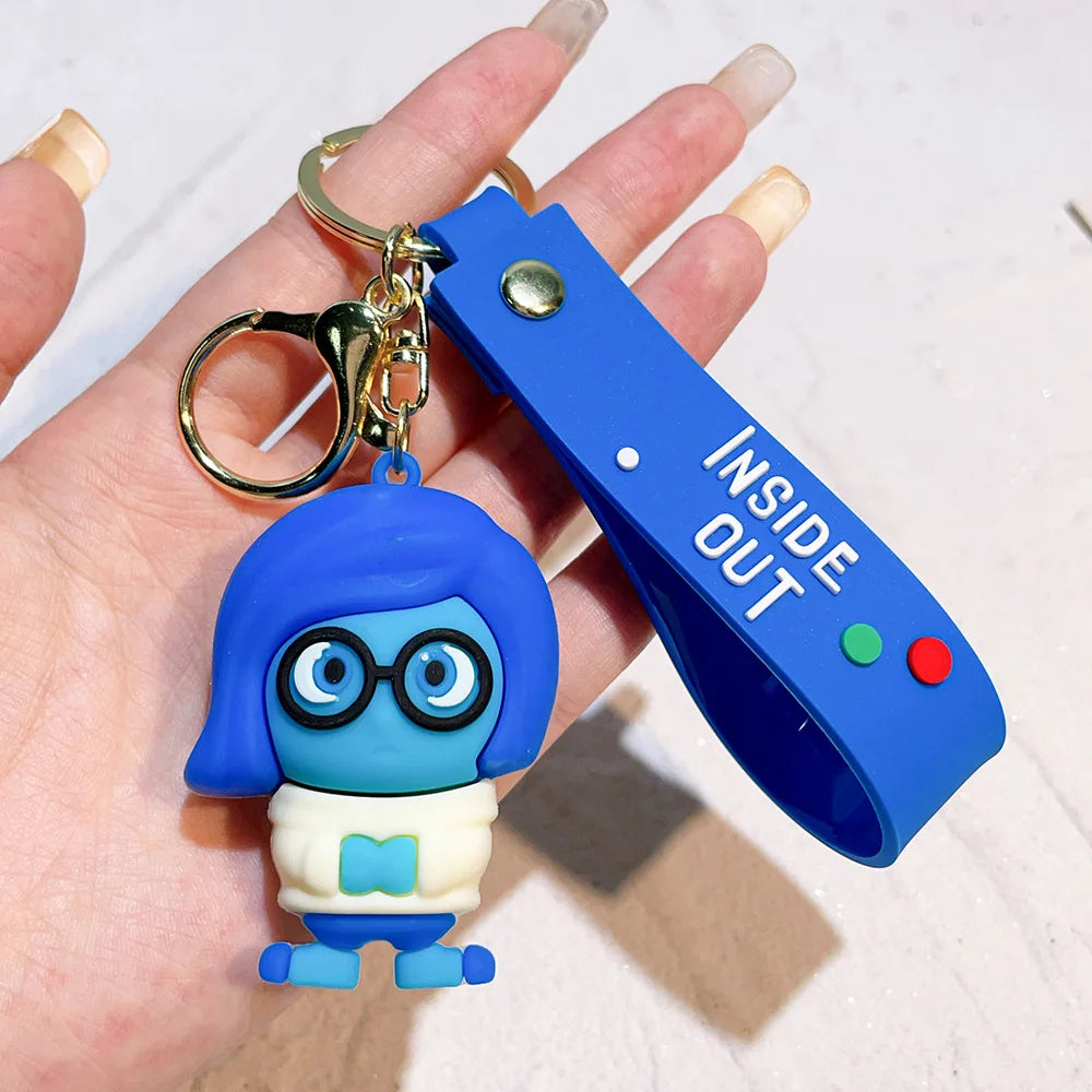 Inside Out 2 Keychain Kawaii Pendant Personality Creative Anime Anxiety Ennui Envy Cute Girls Bag Car Keychain Toys Gifts