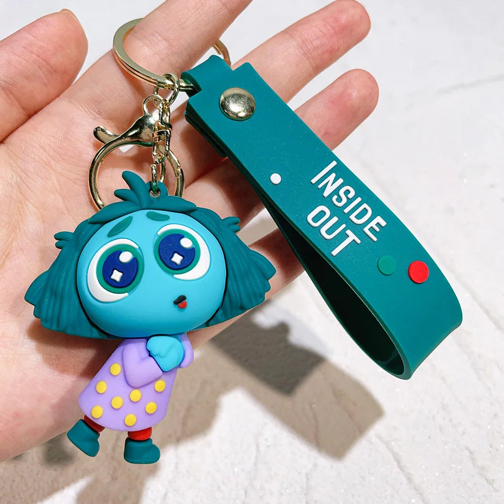 Inside Out 2 Keychain Kawaii Pendant Personality Creative Anime Anxiety Ennui Envy Cute Girls Bag Car Keychain Toys Gifts