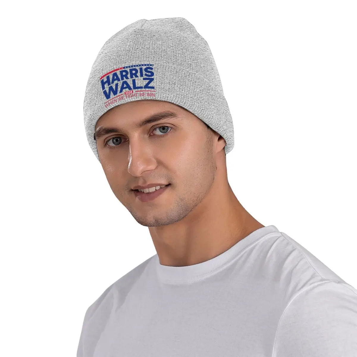 Harris Walz 2024 Election Knitted Hat Beanies Autumn Winter Hats Warm Fashion Cap Men Women