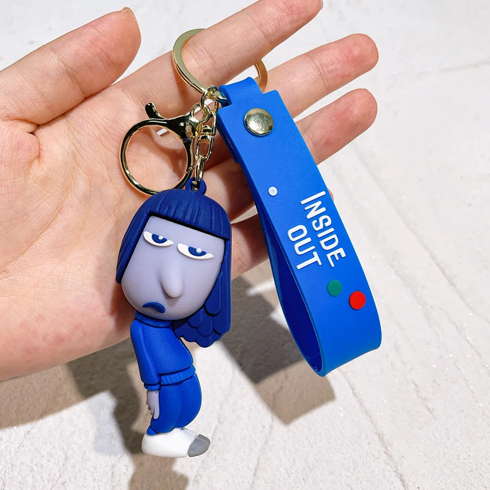 Inside Out 2 Keychain Kawaii Pendant Personality Creative Anime Anxiety Ennui Envy Cute Girls Bag Car Keychain Toys Gifts