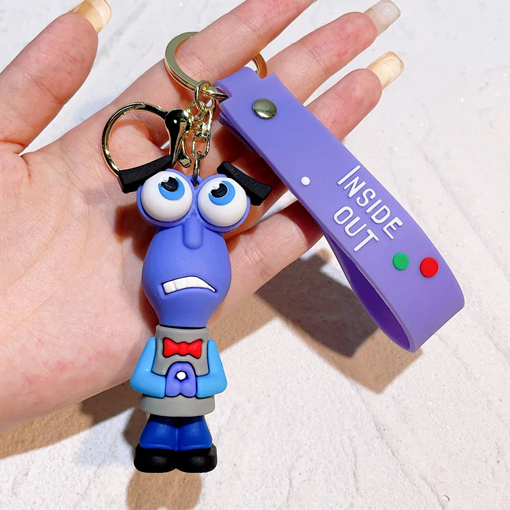 Inside Out 2 Keychain Kawaii Pendant Personality Creative Anime Anxiety Ennui Envy Cute Girls Bag Car Keychain Toys Gifts